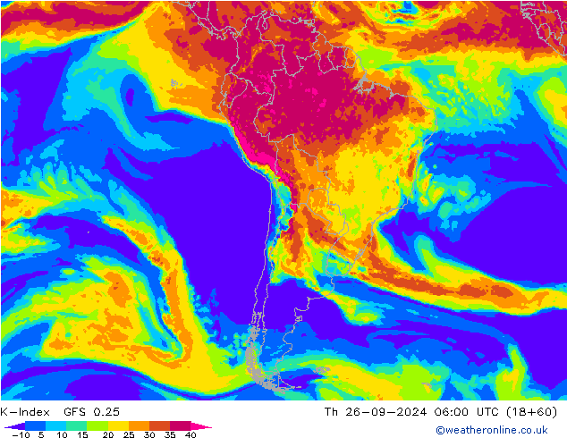 K-Index GFS 0.25  26.09.2024 06 UTC