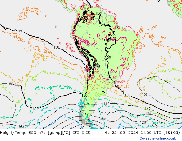 Z500/Rain (+SLP)/Z850 GFS 0.25 пн 23.09.2024 21 UTC