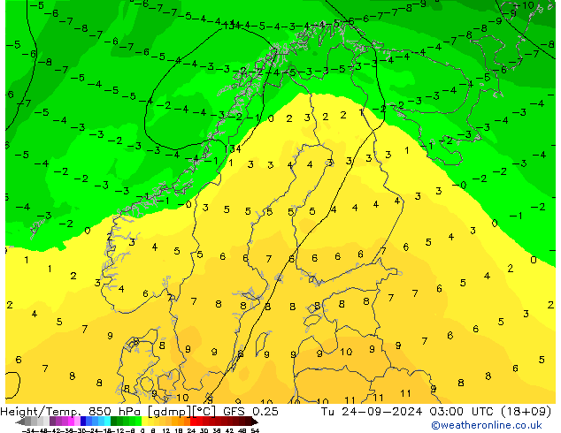 Z500/Rain (+SLP)/Z850 GFS 0.25 mar 24.09.2024 03 UTC