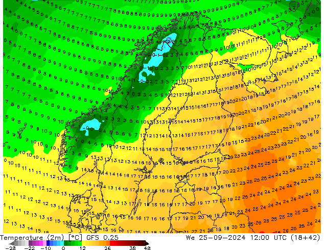 GFS 0.25: We 25.09.2024 12 UTC