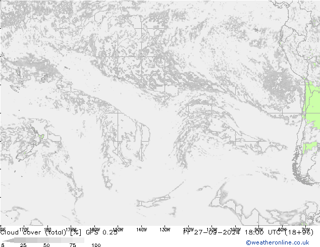 облака (сумма) GFS 0.25 пт 27.09.2024 18 UTC