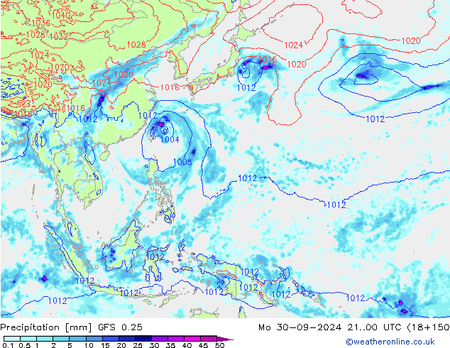 opad GFS 0.25 pon. 30.09.2024 00 UTC