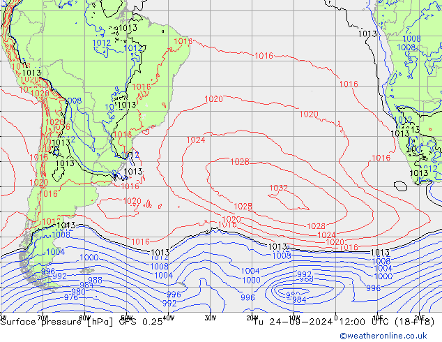 GFS 0.25: Sa 24.09.2024 12 UTC