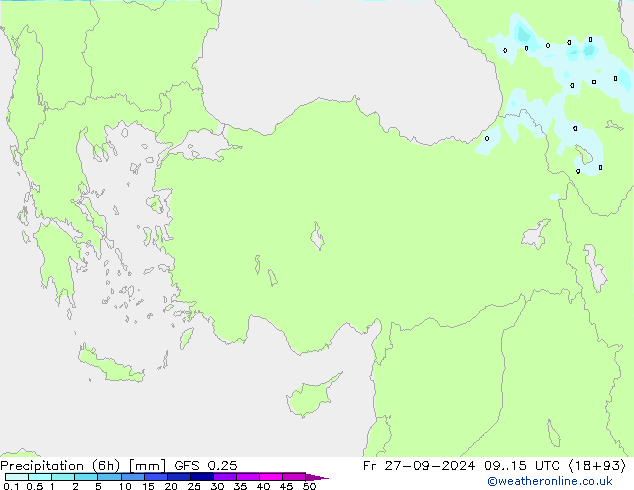 Z500/Rain (+SLP)/Z850 GFS 0.25 Sex 27.09.2024 15 UTC