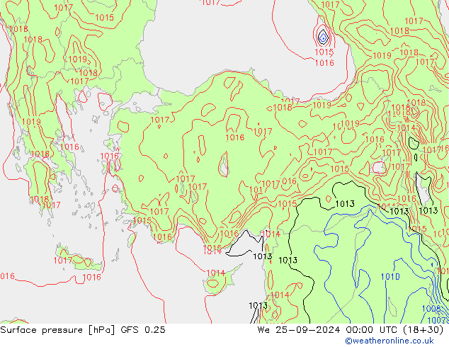 GFS 0.25: We 25.09.2024 00 UTC