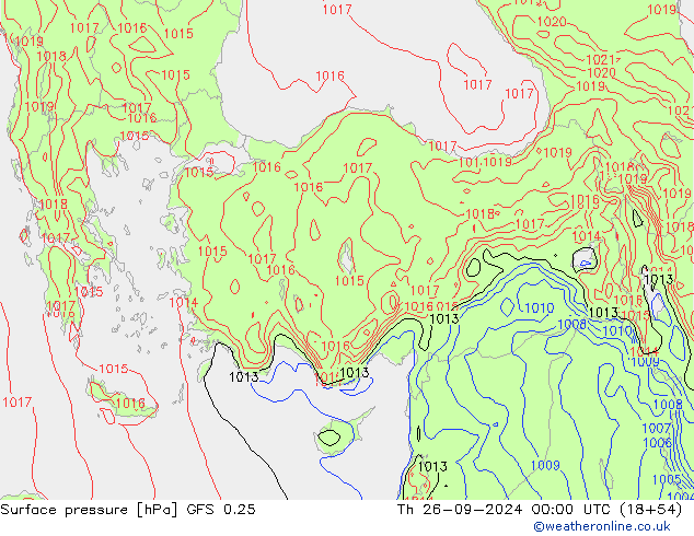 GFS 0.25: jue 26.09.2024 00 UTC