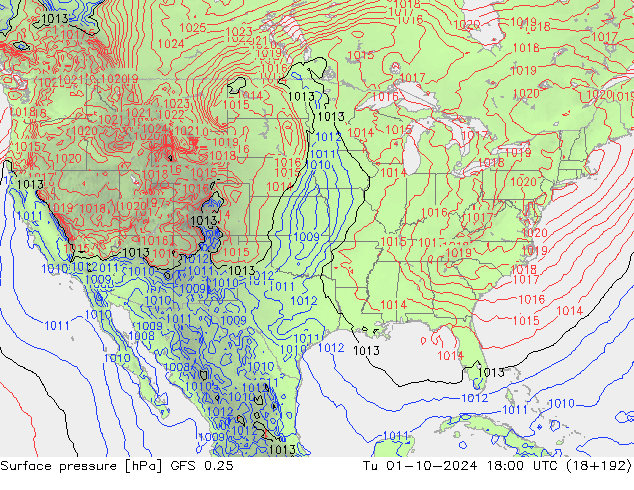 GFS 0.25: Tu 01.10.2024 18 UTC