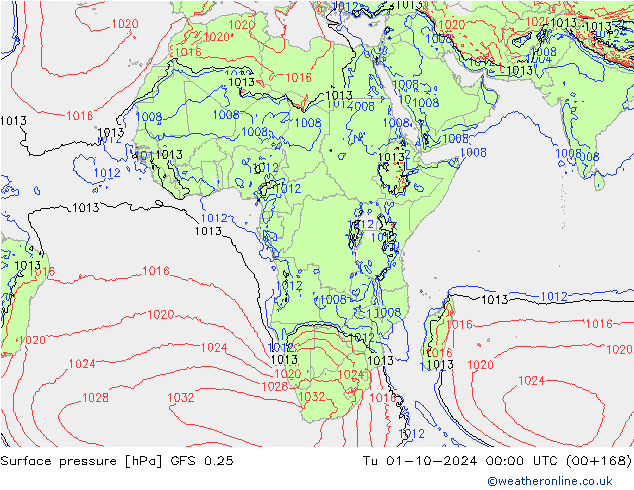 GFS 0.25: mar 01.10.2024 00 UTC