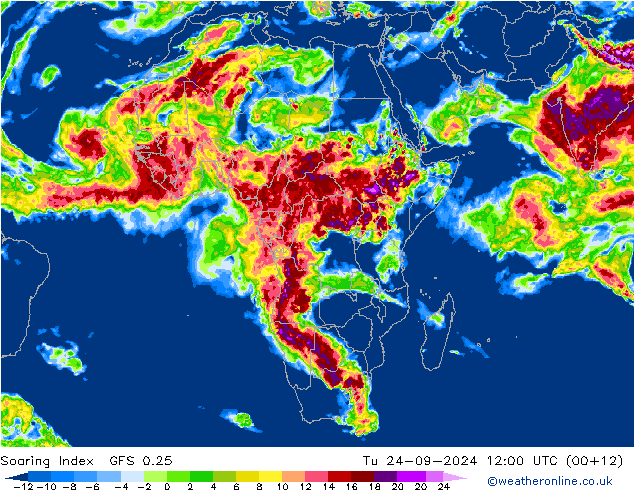 Soaring Index GFS 0.25 di 24.09.2024 12 UTC