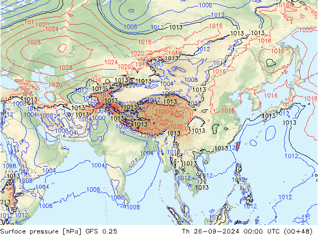 GFS 0.25: jue 26.09.2024 00 UTC