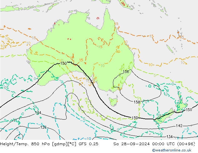 Z500/Rain (+SLP)/Z850 GFS 0.25 Sa 28.09.2024 00 UTC