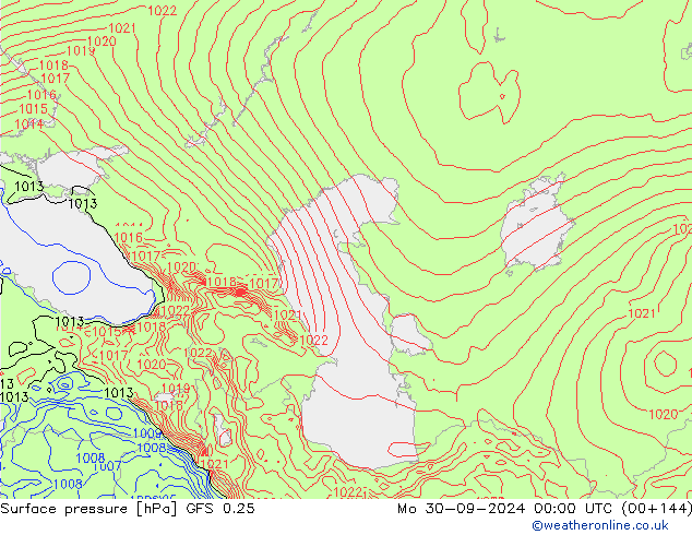 GFS 0.25: Mo 30.09.2024 00 UTC