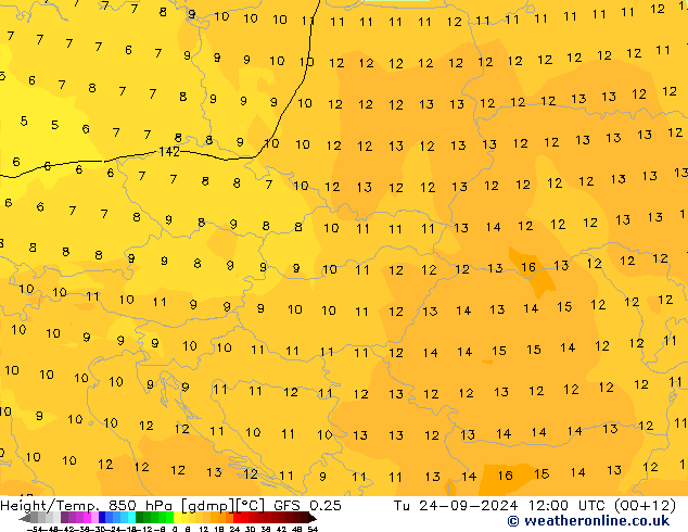 Z500/Rain (+SLP)/Z850 GFS 0.25 mar 24.09.2024 12 UTC