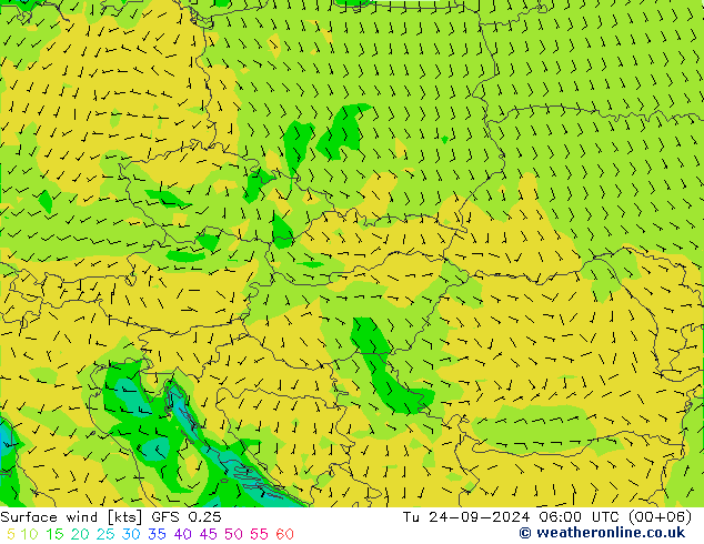  10 m GFS 0.25  24.09.2024 06 UTC