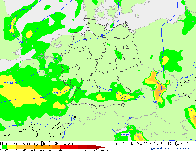 Max. wind velocity GFS 0.25 mar 24.09.2024 03 UTC