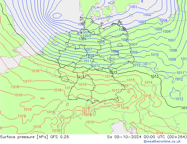 GFS 0.25: sab 05.10.2024 00 UTC