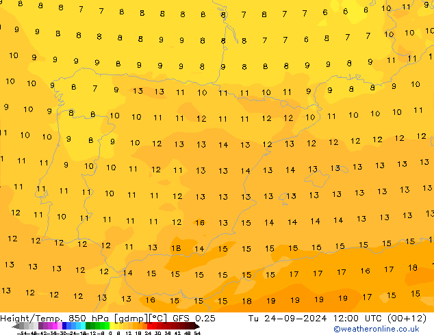 Z500/Regen(+SLP)/Z850 GFS 0.25 di 24.09.2024 12 UTC