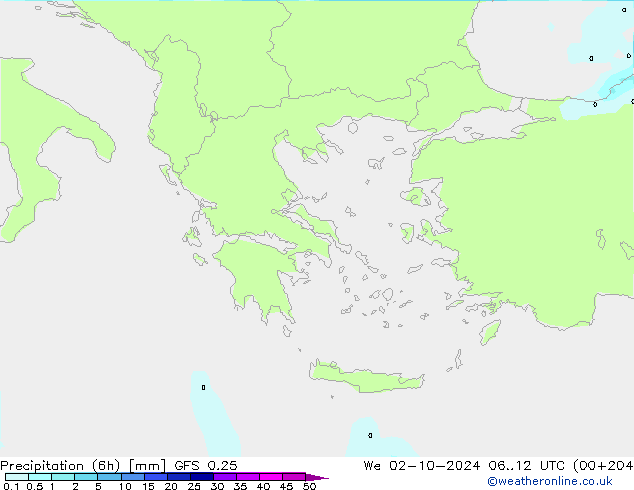 Z500/Rain (+SLP)/Z850 GFS 0.25 We 02.10.2024 12 UTC