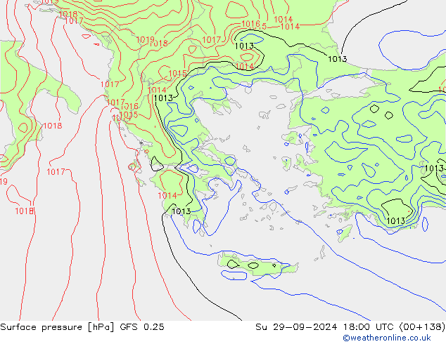 GFS 0.25: Su 29.09.2024 18 UTC