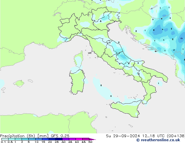 Z500/Rain (+SLP)/Z850 GFS 0.25 nie. 29.09.2024 18 UTC