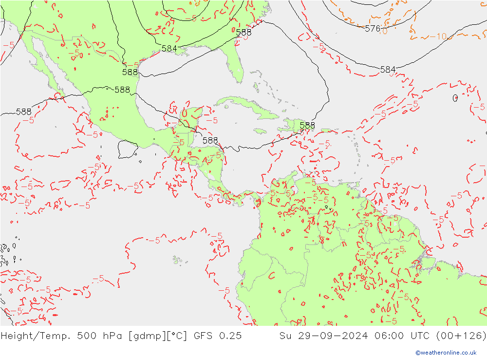 Z500/Rain (+SLP)/Z850 GFS 0.25 Su 29.09.2024 06 UTC