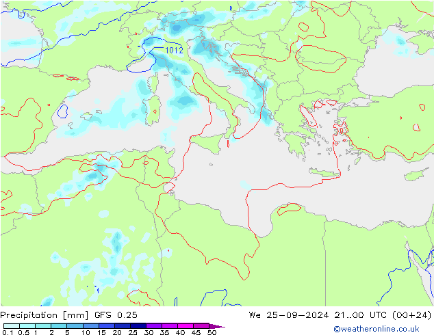 GFS 0.25: mié 25.09.2024 00 UTC