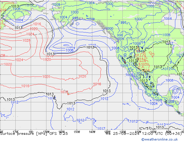 GFS 0.25: We 25.09.2024 12 UTC