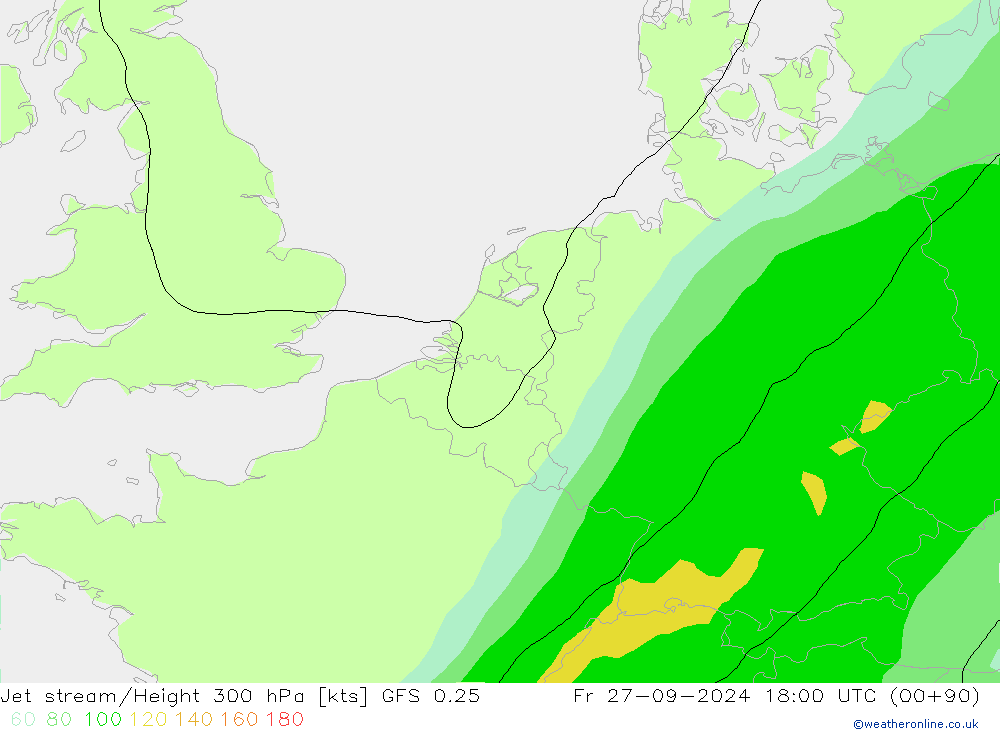 Jet Akımları GFS 0.25 Cu 27.09.2024 18 UTC