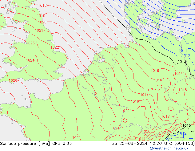 GFS 0.25: Sa 28.09.2024 12 UTC