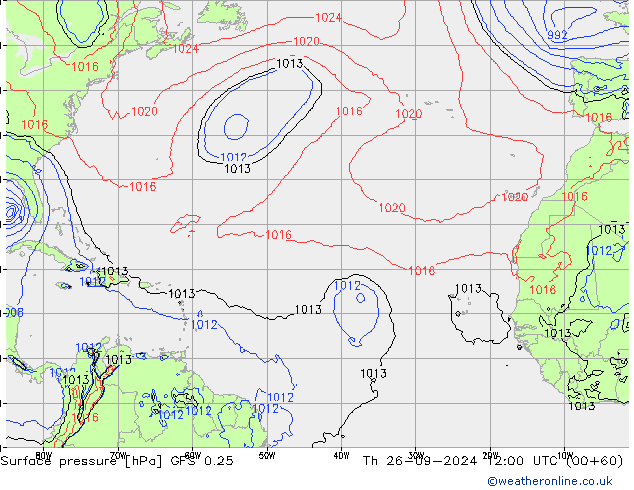 GFS 0.25: Čt 26.09.2024 12 UTC