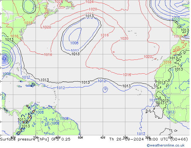 GFS 0.25: gio 26.09.2024 18 UTC