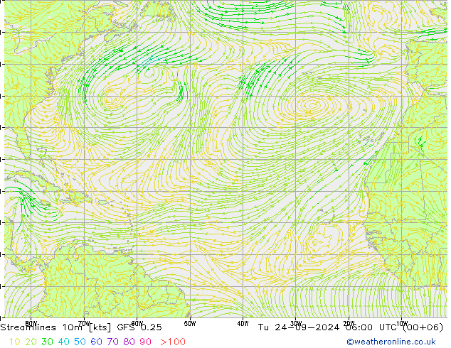 Linea di flusso 10m GFS 0.25 mar 24.09.2024 06 UTC