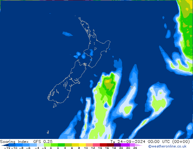 Soaring Index GFS 0.25 Tu 24.09.2024 00 UTC