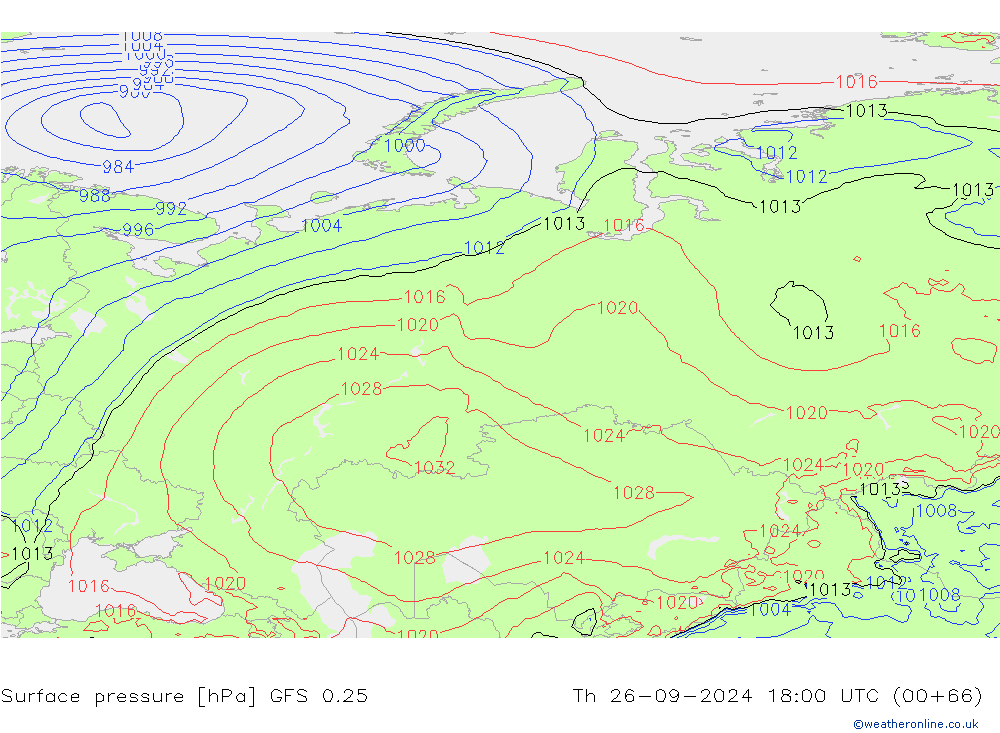 GFS 0.25: Th 26.09.2024 18 UTC