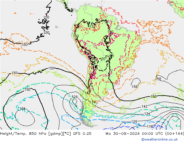 Z500/Rain (+SLP)/Z850 GFS 0.25 пн 30.09.2024 00 UTC