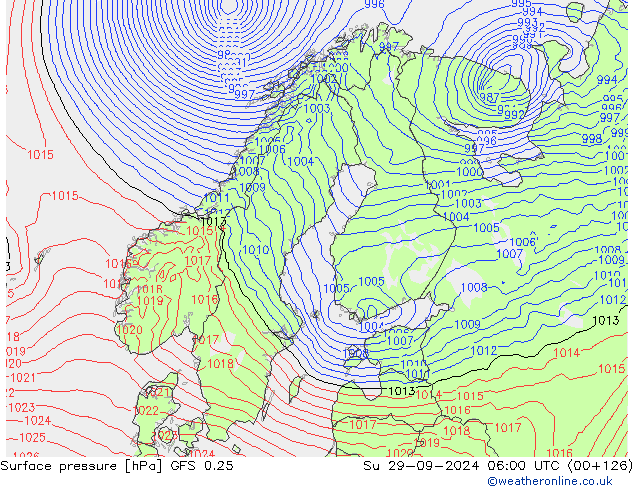 GFS 0.25: Su 29.09.2024 06 UTC