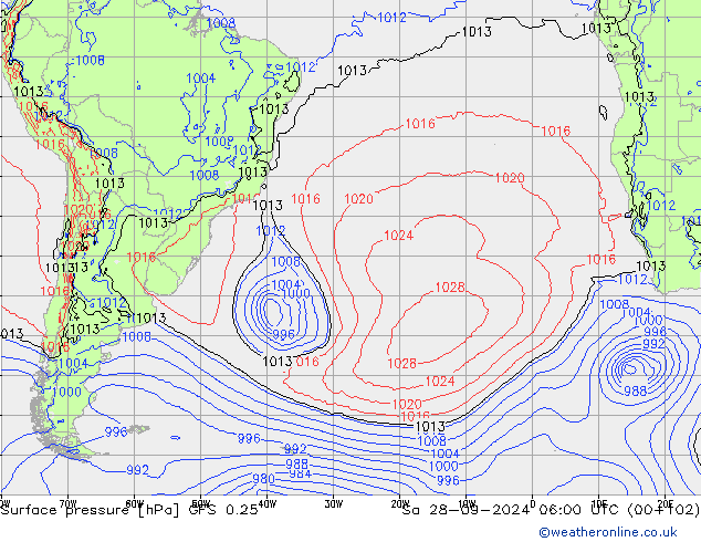 GFS 0.25: сб 28.09.2024 06 UTC