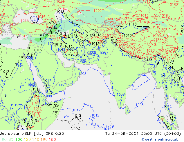 джет/приземное давление GFS 0.25 вт 24.09.2024 03 UTC