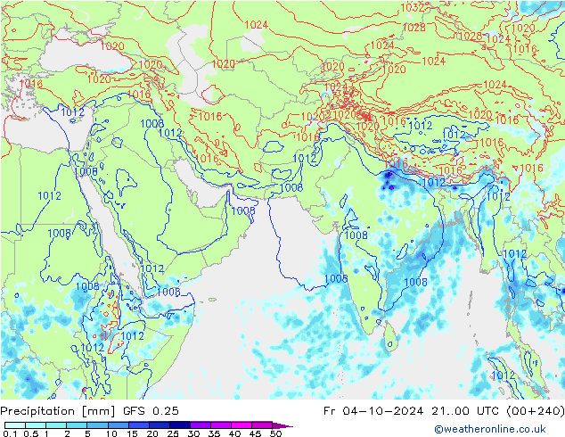 GFS 0.25: Pá 04.10.2024 00 UTC