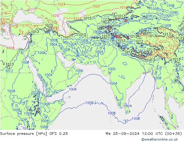 GFS 0.25: We 25.09.2024 12 UTC