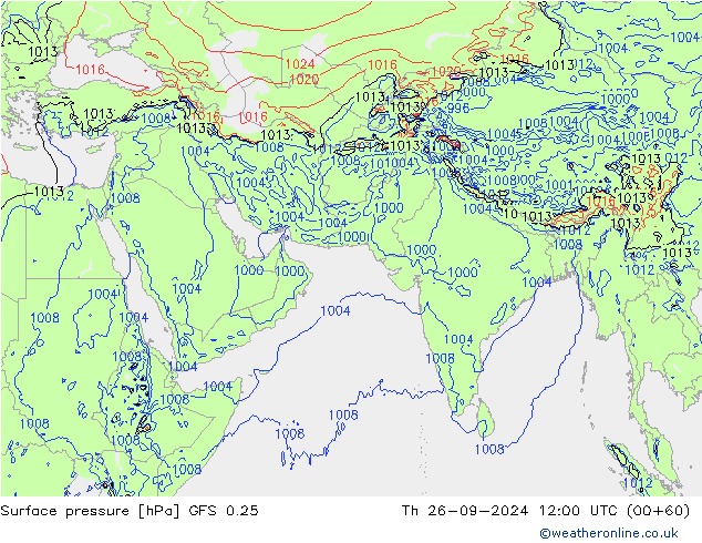 GFS 0.25: Čt 26.09.2024 12 UTC