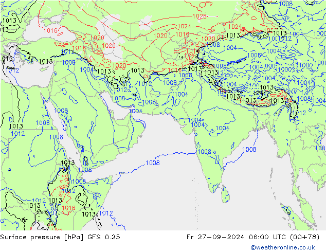 GFS 0.25: vie 27.09.2024 06 UTC