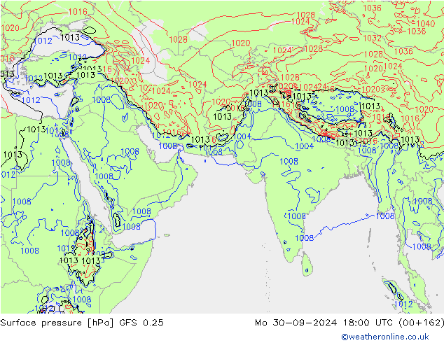 GFS 0.25: пн 30.09.2024 18 UTC