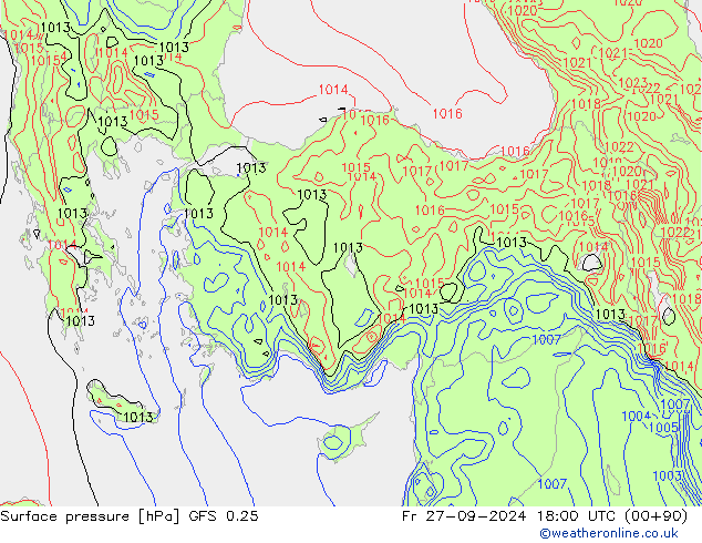 GFS 0.25: Cu 27.09.2024 18 UTC