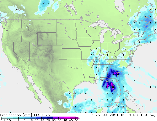 opad GFS 0.25 czw. 26.09.2024 18 UTC