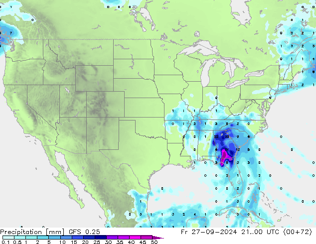 Niederschlag GFS 0.25 Fr 27.09.2024 00 UTC