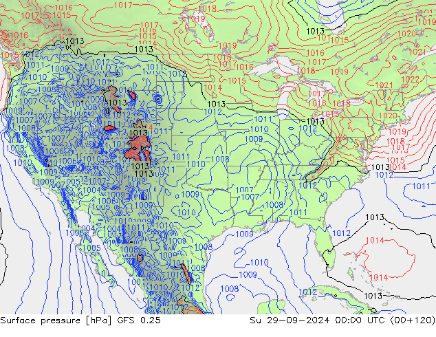 GFS 0.25: nie. 29.09.2024 00 UTC