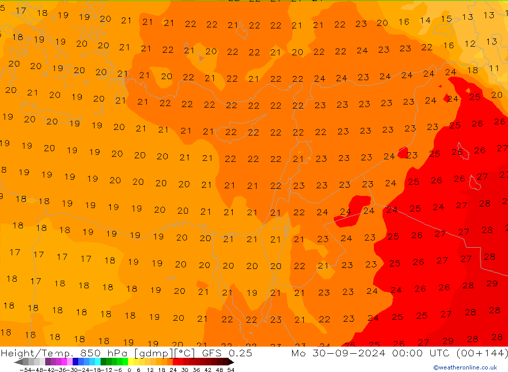 Z500/Regen(+SLP)/Z850 GFS 0.25 ma 30.09.2024 00 UTC