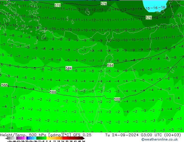 Z500/Regen(+SLP)/Z850 GFS 0.25 di 24.09.2024 03 UTC