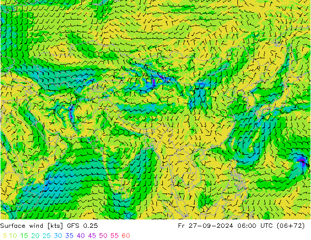  10 m GFS 0.25  27.09.2024 06 UTC